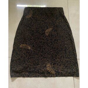 Bait Women’s Black Patterned Short Straight Skirt Size 3